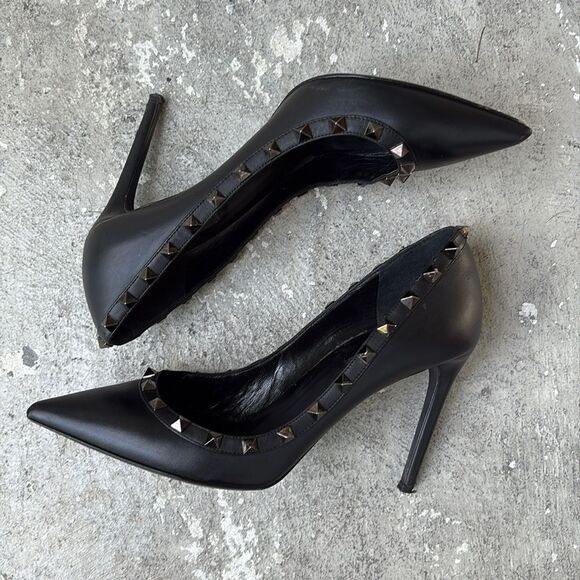 Valentino, silver rock stud heels - Picture 2 of 12